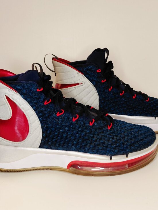 Nike Basketball Sneakers Hi-Top Athletic Gym Shoe Red White Blue Men\'s size 10.5 main image 8